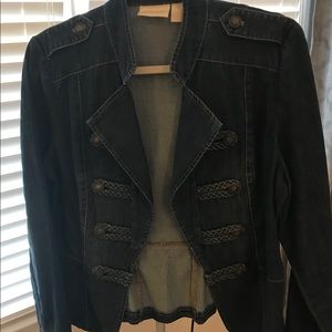 Chico’s Military Style Denim Jacket